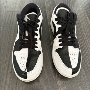 Women’s Air Jordan 1 Low SE White and Black Sneakers